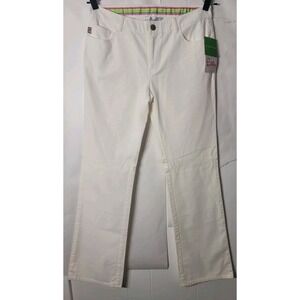 Lilly Pulitzer Main Line Fit Pant Womens 6 White Corduroy Spring Nwt Preppy $148